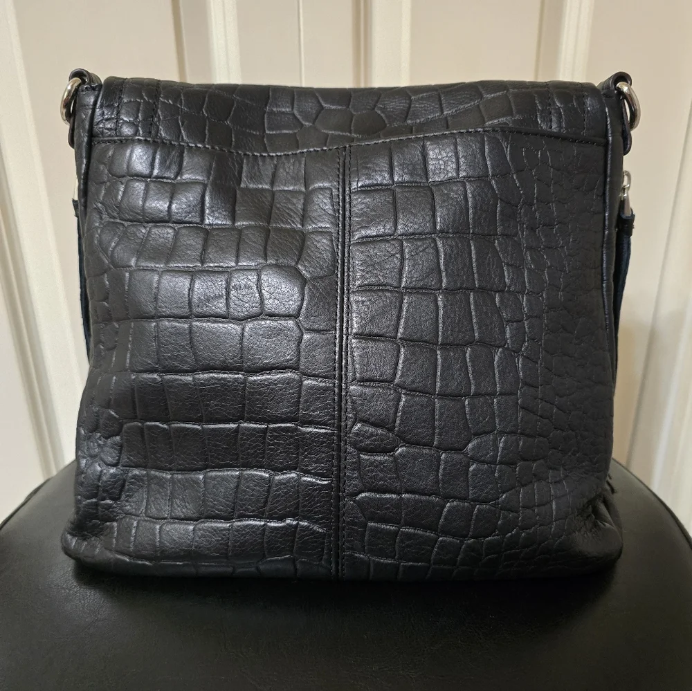 Aimee Kestenberg Leather Fifth Avenue Bag/Color: Black Croco - Picture 2 of 16
